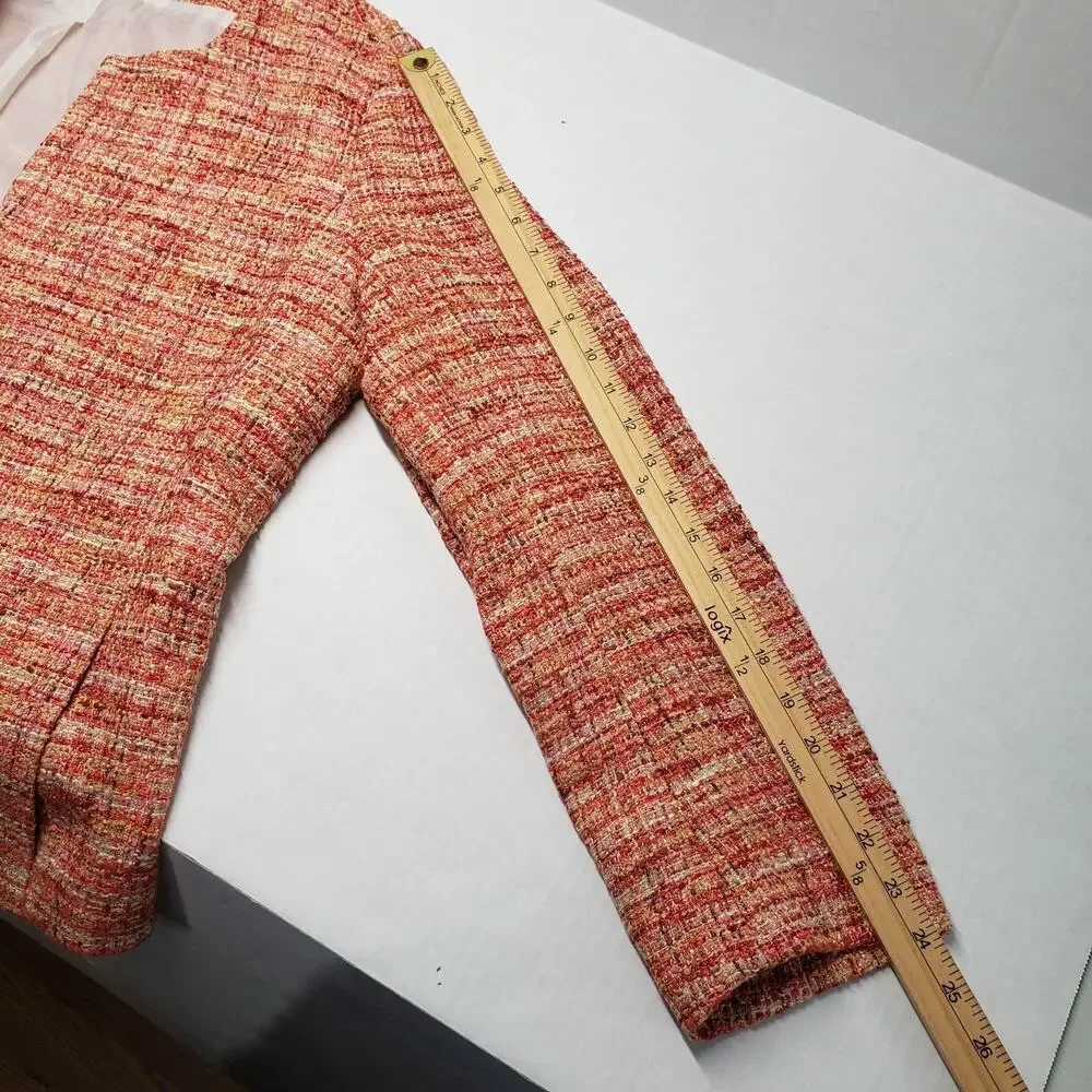 Talbots Pink-Cream Tweed Jacket and Skirt Set - Picture 11 of 16